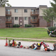 On Sept. 11, 2014, in Ferguson, Mo., more than a month after the shooting of teenager Michael Brown, a memorial remains in the middle of the road where he died after being shot by Officer Darren Wilson.
Scott Olson/Getty Images